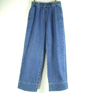 Everlane The Easy Jean Organic Cotton Elastic High Rise Waist Blue Wash Jeans